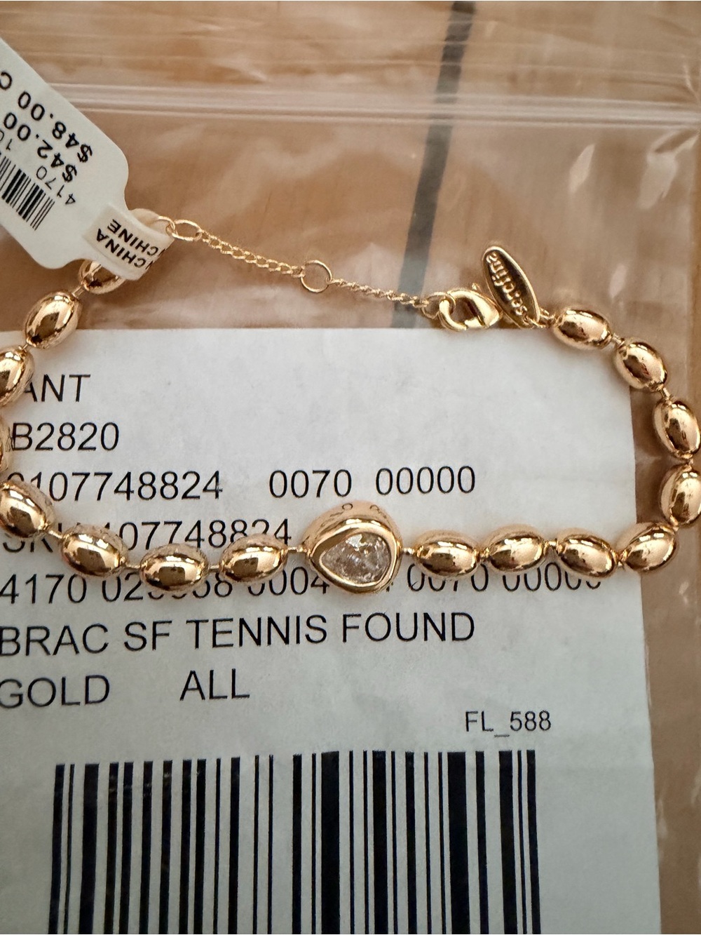 Anthropologie gold braclet - Picture 2 of 7